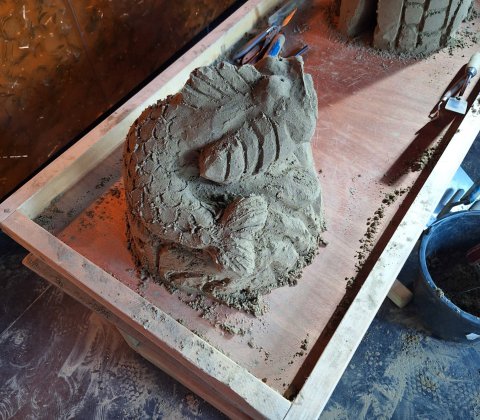 rivier zandsculpturen maken